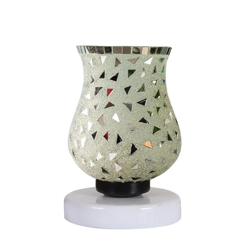 Glossia Mosaic Glass Table Lamp With Wooden Base - Multicolor media 5
