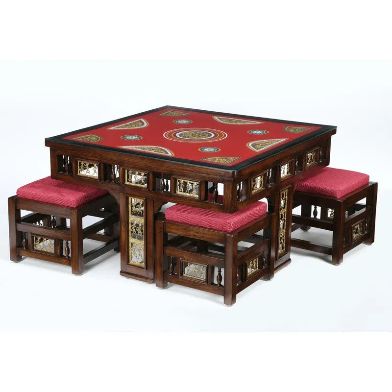 Osho Teak Wood Center Table media 3