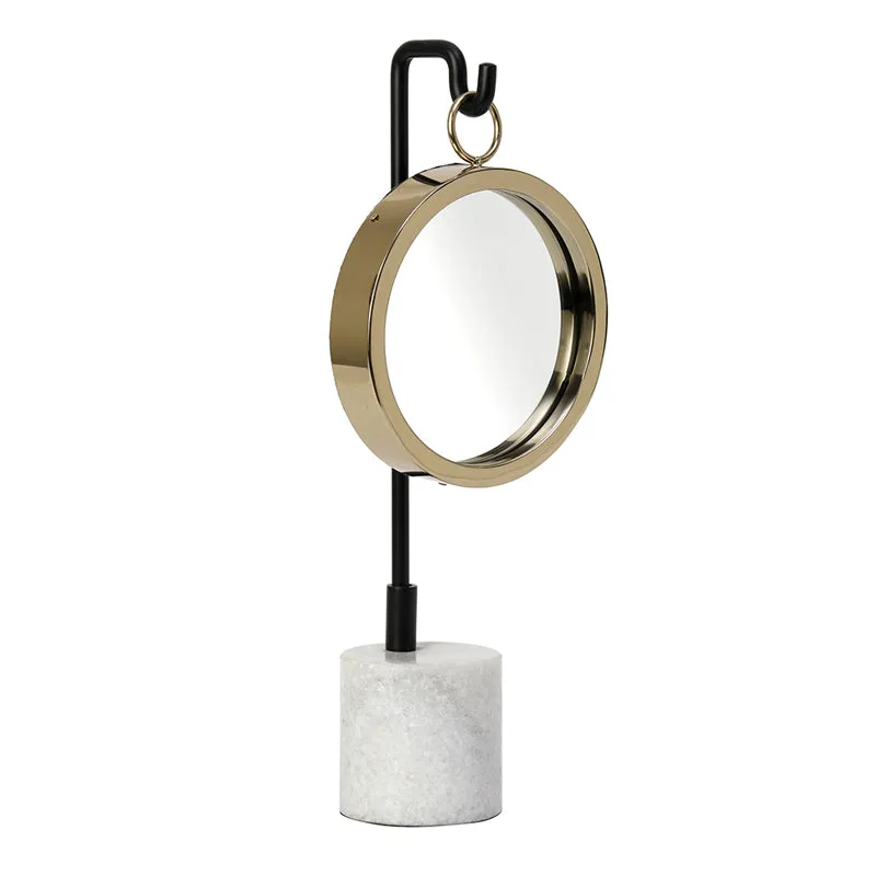 Floating Marble Wall Mirror - Gold media 3