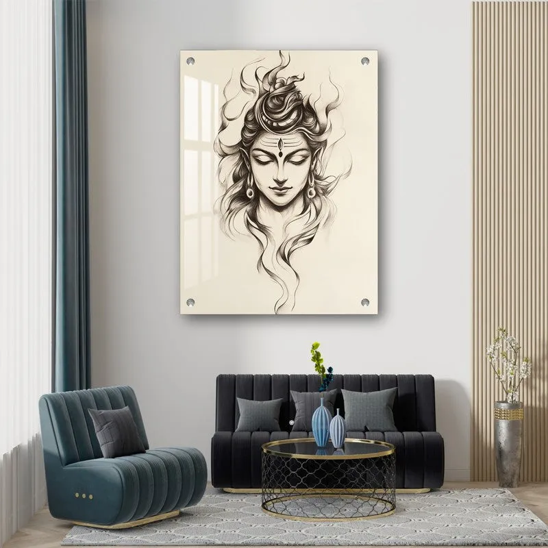 Lord Shiva Eternal Calm Acrylic Wall Art media 6