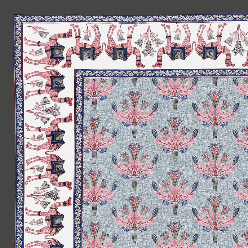 Kasturi Komfort Foral Cotton Bedsheet (Blue) - 150 TC media 5