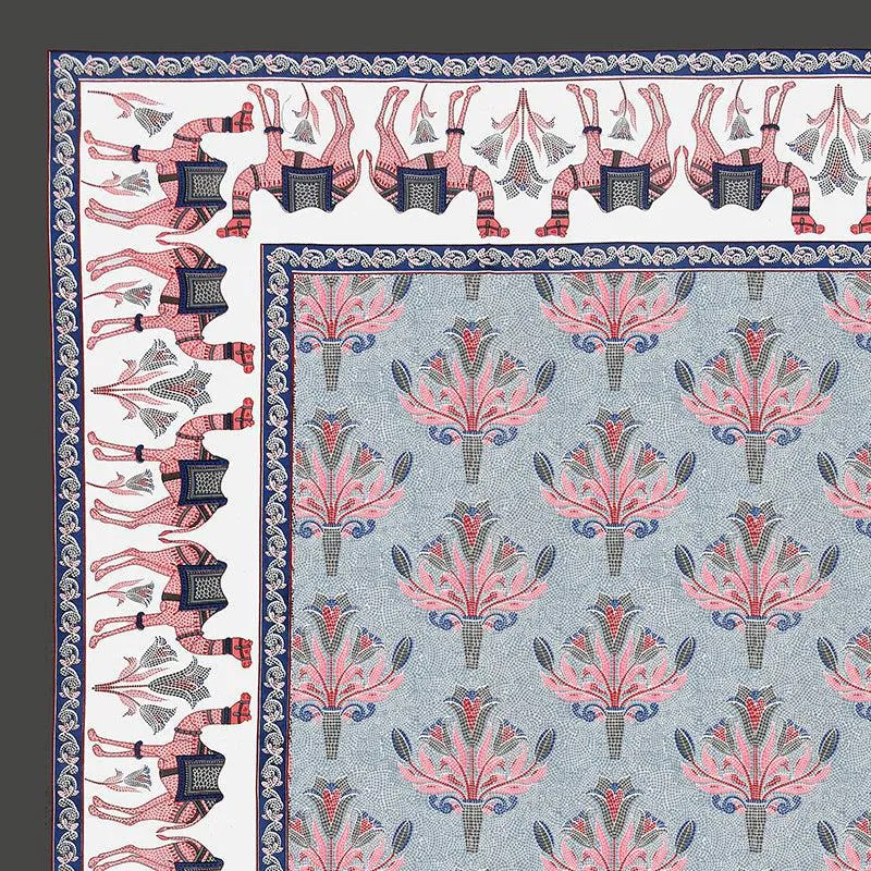 Kasturi Komfort Foral Cotton Bedsheet (Blue) - 150 TC media 5
