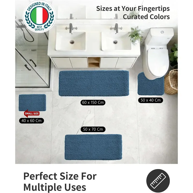 BathEase Anti Skid Bath Mats (Blue) - Set of Two media 10