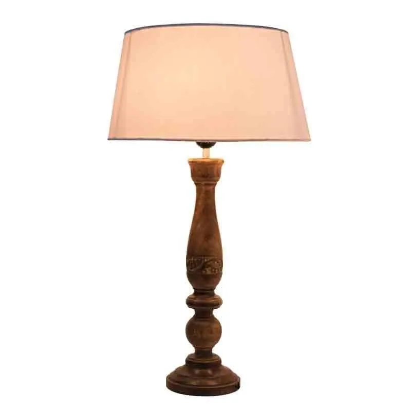 Earthie Glow Fabric Table Lamp - White media 4