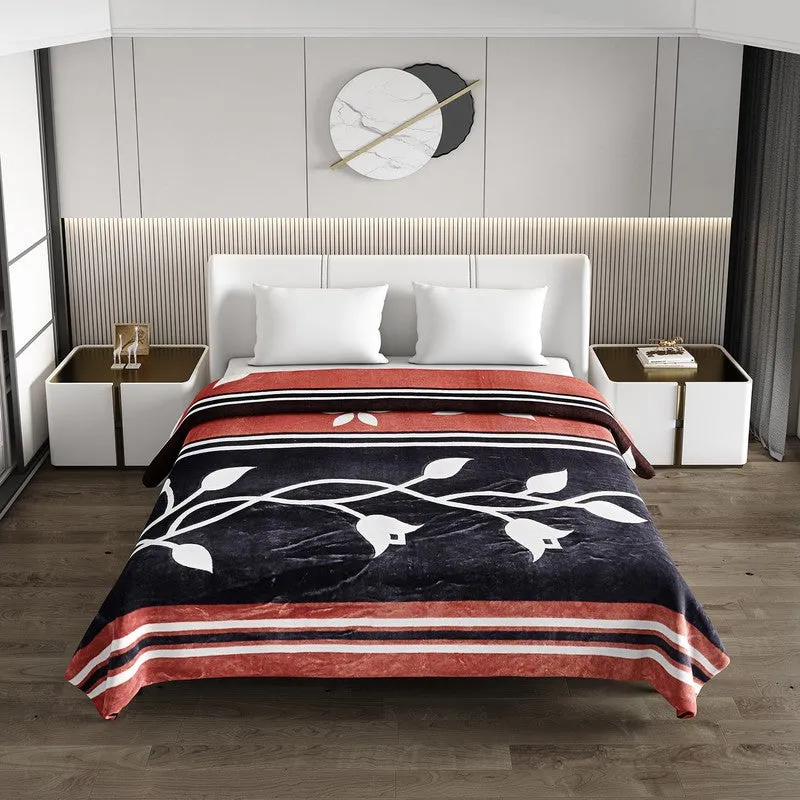Monte Carlo Ocean Blossom Blanket (Black,Brown) - 550 GSM media 3