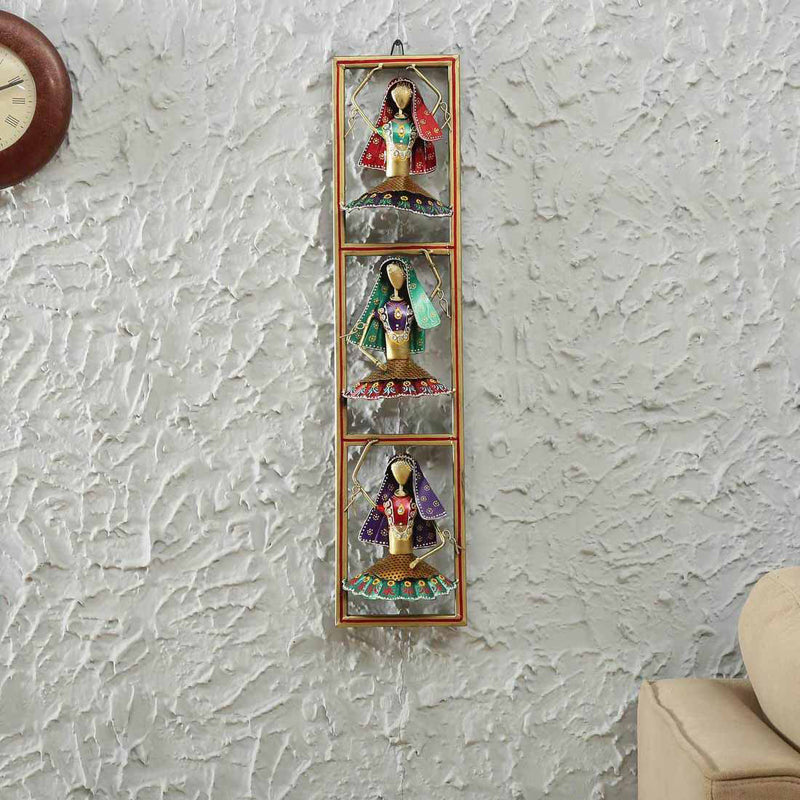 Ethnic Dancers II Iron Wall Accent