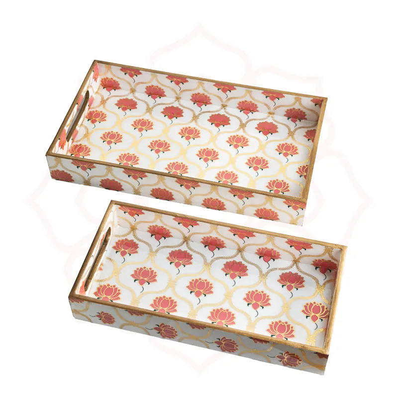 Lotus Grace Serving Tray - Set Of Two media 4
