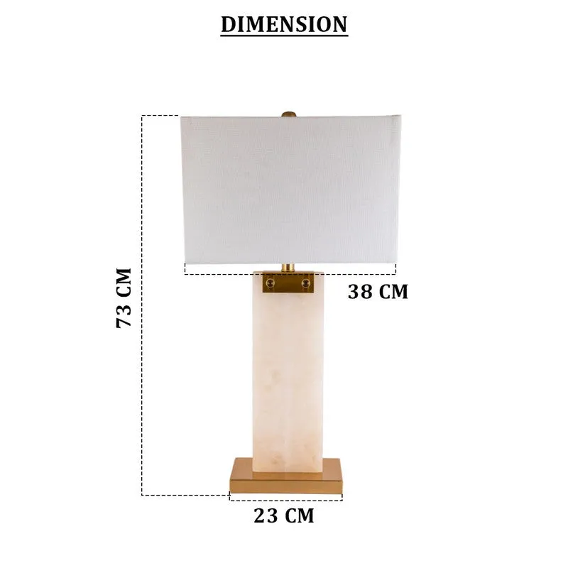 AarviDecor Zayden Classic Marble Table Lamp - White media 7