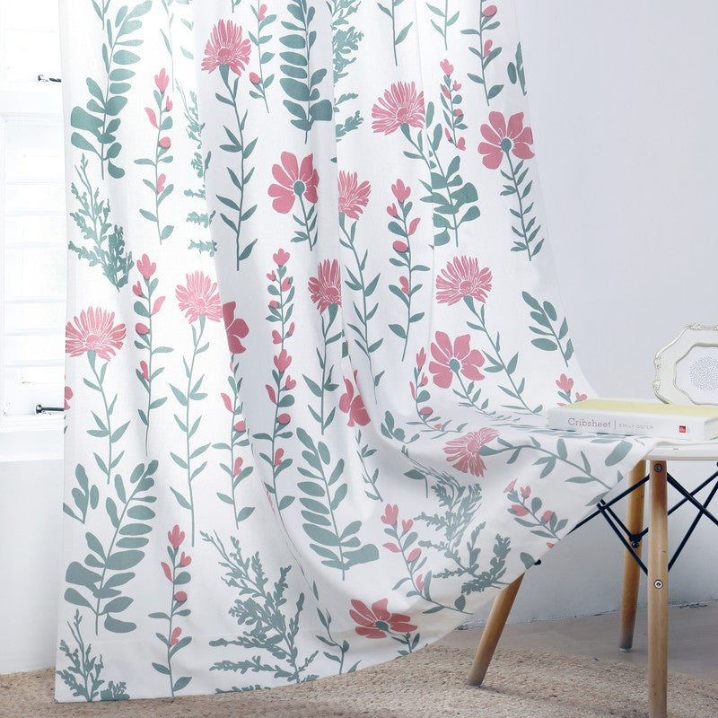 Tranquebar Home Garden Grace Cotton Curtains(Purple) - Set Of Two media 5