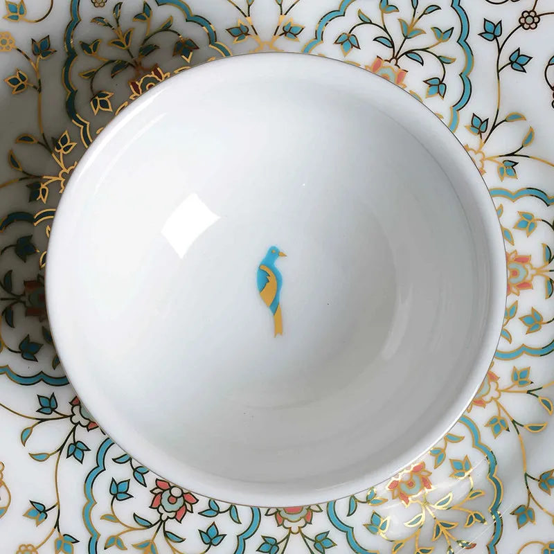 Gilded Mavi 24k Gold Brushed Porcelain Dinner Set - 33 Piece Set media 7