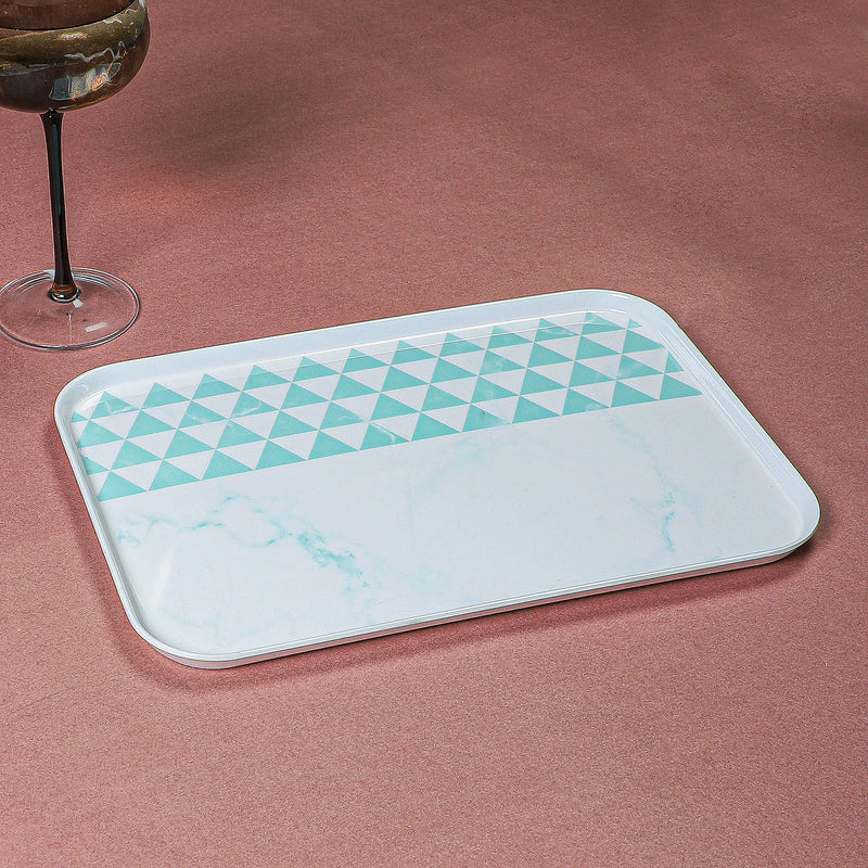Mivono Small Serving Tray - Blue & White media 4