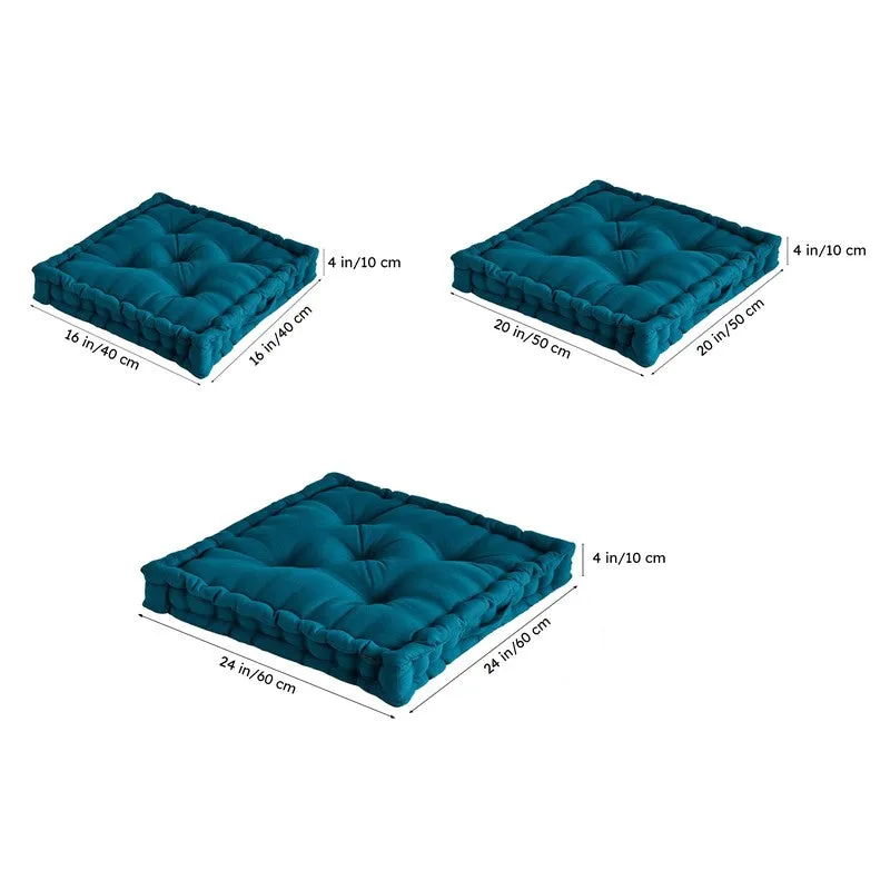 Marlon Cotton Floor Cushion - Botanical Green media 10