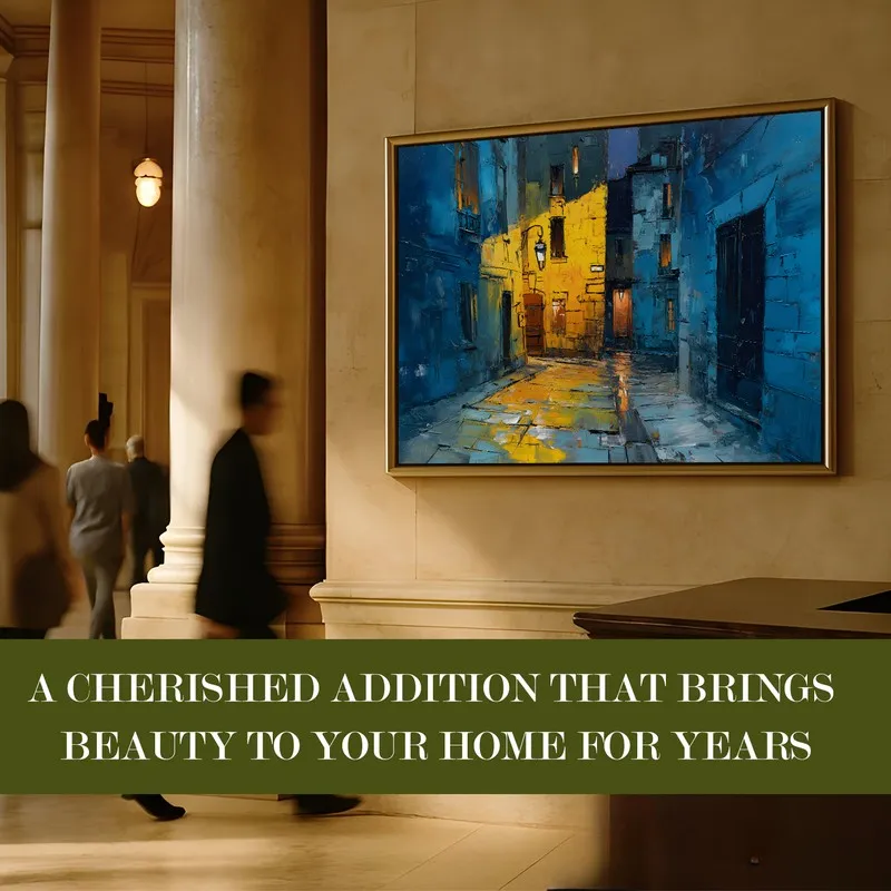 Painterly Avenue Canvas Wall Painting With Frame media 7