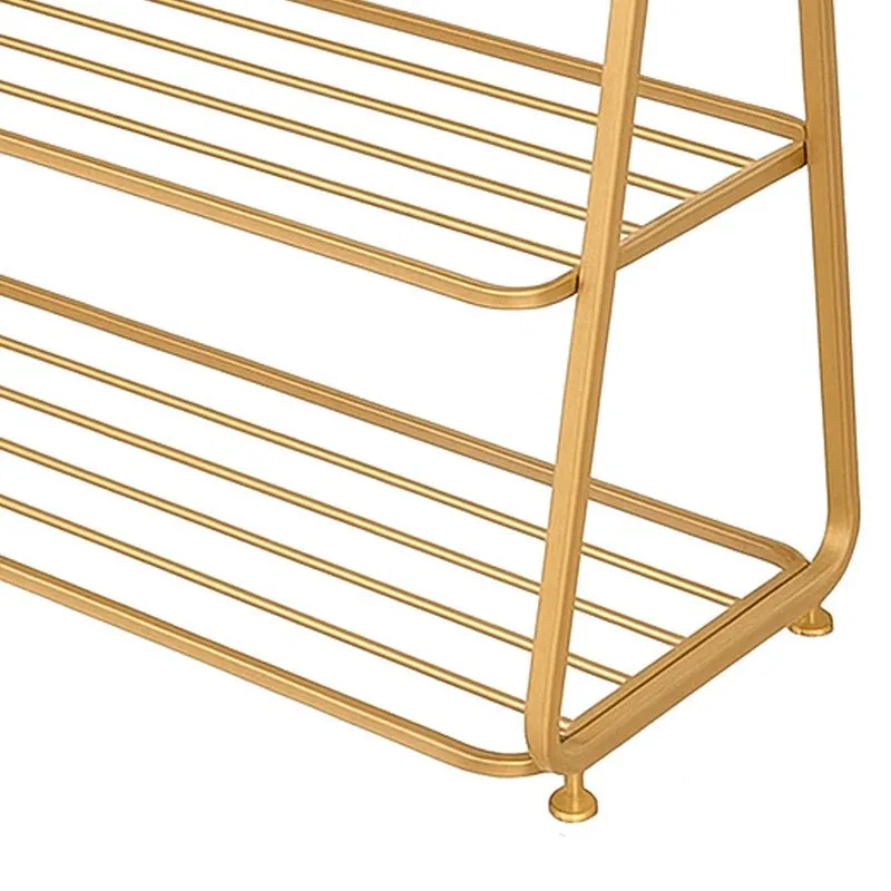 Shoehive 3-tier Metal Shoe Rack - Gold media 4