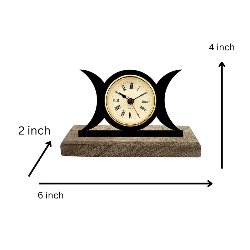 Moon Phases Analog Table Clock media 5