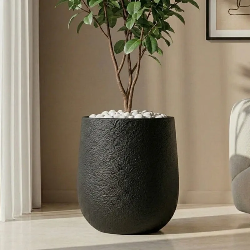 Olivra Floor Planter - Black - 1