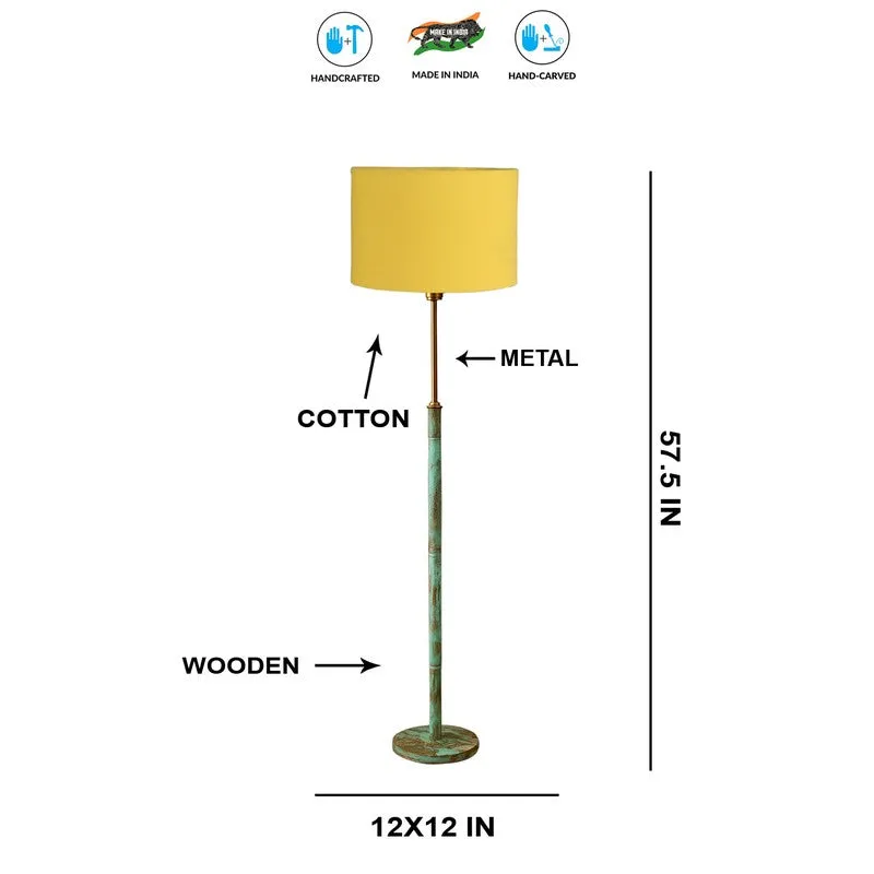 Amber Glow Wooden Floor Lamp - Yellow media 9