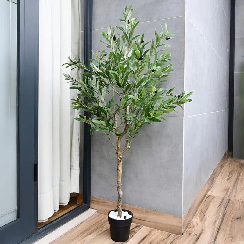 Olivara Artificial Olive Tree With Black Plastic Pot - 145 cm (4.8 ft) media 5
