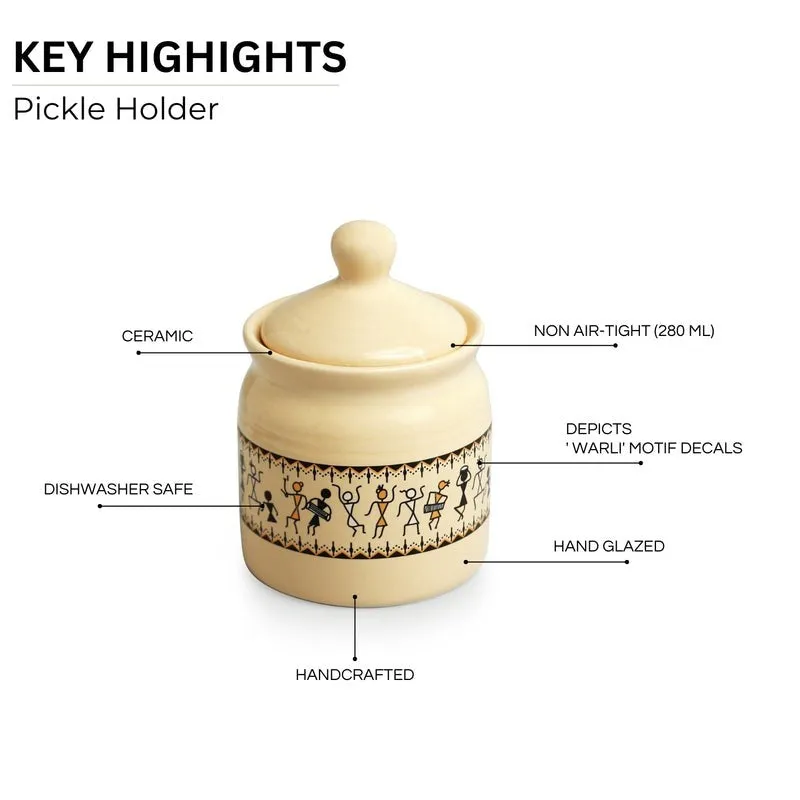 Warli Muse Airtight Storage Jar - 280 Ml media 3