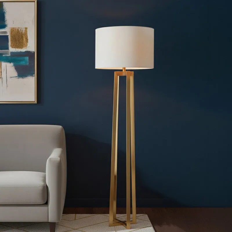 AarviDecor Dalton Accent Metal Floor Lamp - White media 3