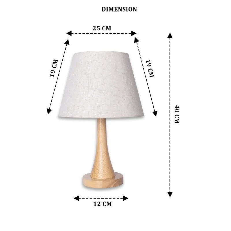 AarviDecor Islington Designer Cotton Table Lamp - White media 8