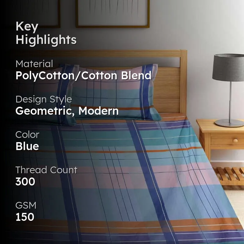 Fusion Stripes Printed Bedsheet - 150 GSM media 2