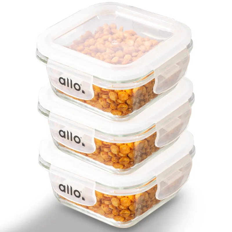 Gobni Leak Proof Glass Lunch Box (320 mL Each) - Set Of Three media 4