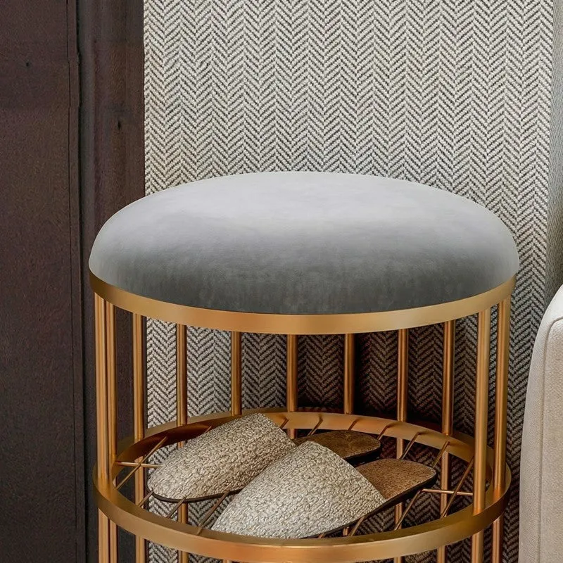 Classic Metal Shoe Rack - Gold,Dark Grey media 5