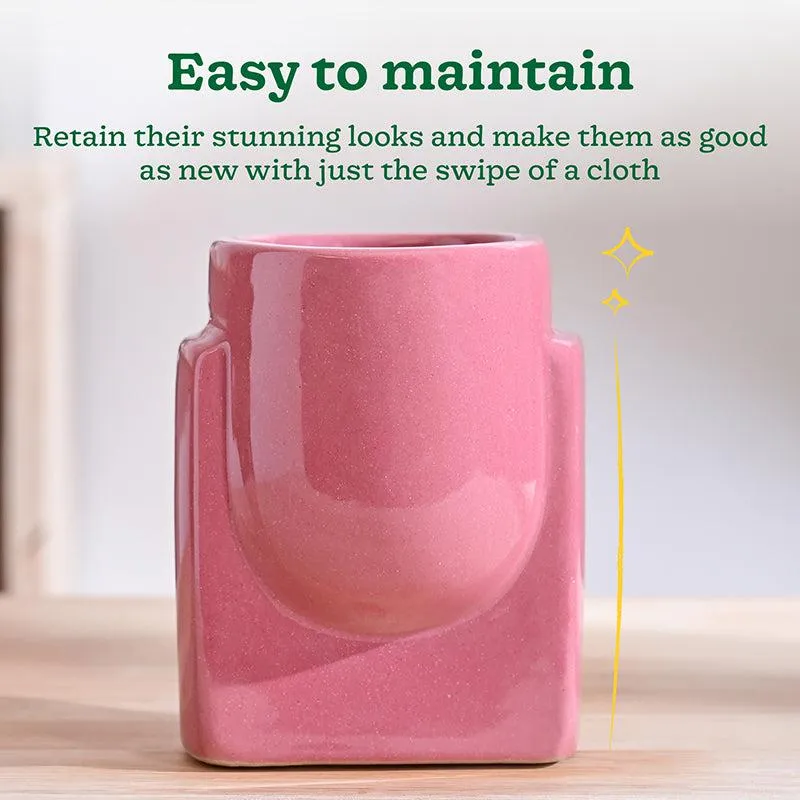 Ugaoo Minimalica Ceramic Planter - Pink media 4