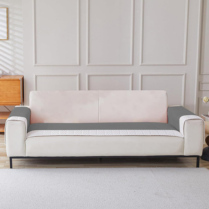 Blanco Textured Velvet Sofa Mat - Grey media 3