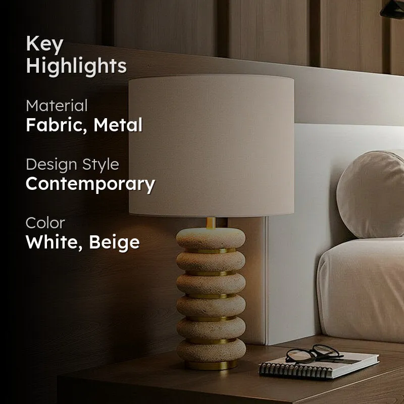 AarviDecor Irving Classic Metal Table Lamp - White media 2