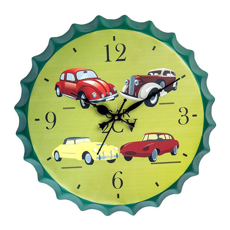 Vintage Cars Bottle Cap Wall Clock media 6