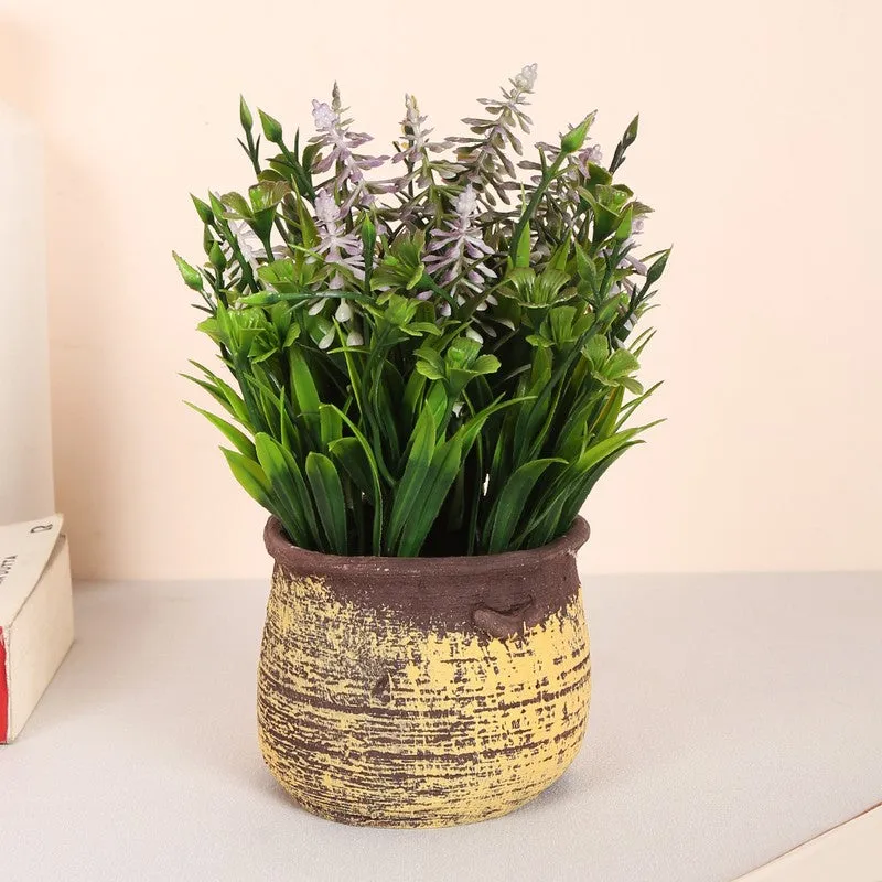 Lavender Artificial Flower With Pot - Lilac media 1