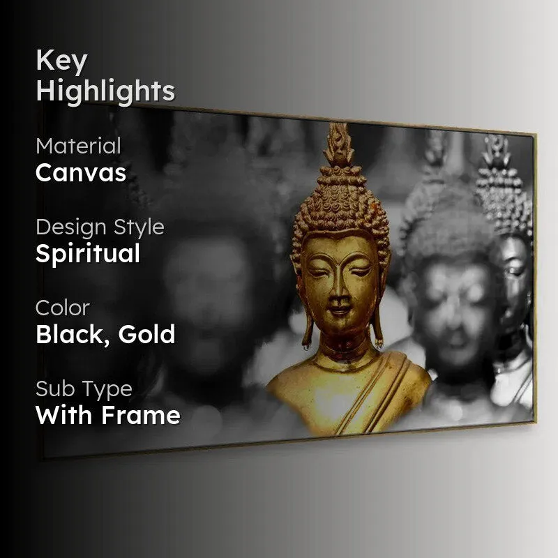 Golden Buddha Reverence Statue Wall Paintin media 2