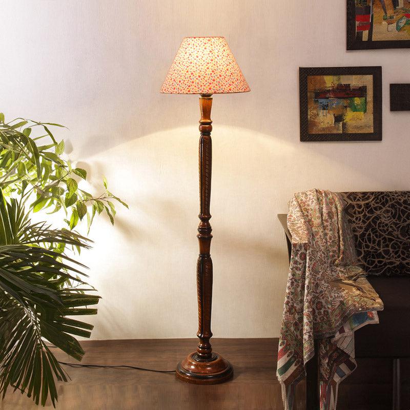 Color Splash Hima Vintage Wooden Floor Lamp