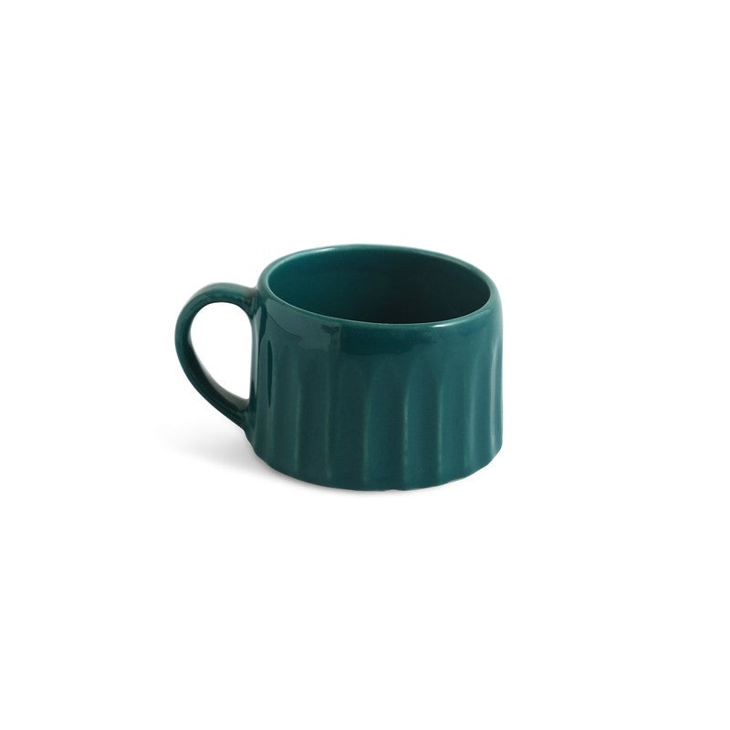 Aqua Ceramic Coffee Mug (250 mL Each) - Set Of Six media 4