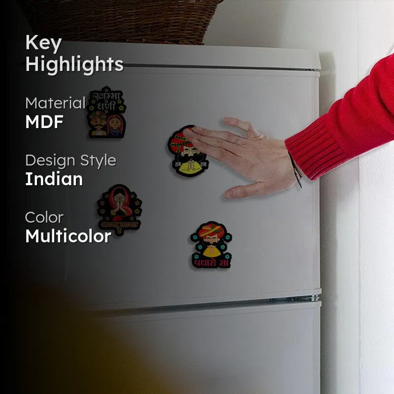 Indian Cultural Fridge Magnets - Set Of Four media 2