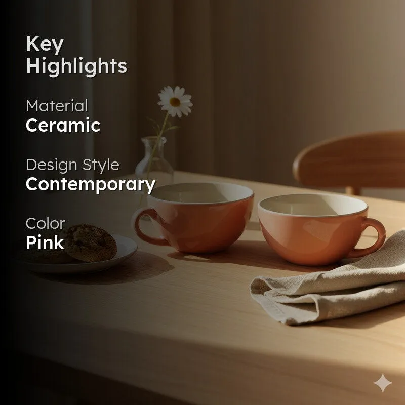 Sip Ceramic Coffee Mug (320 mL Each) - Set Of Two media 2