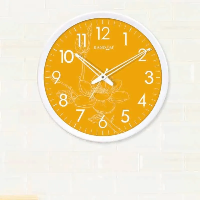Yellow Bloom Wall Clock media 1