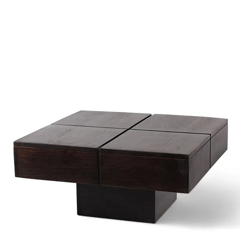 Tervo Sheesham Wooden Center Table - Taupe media 4