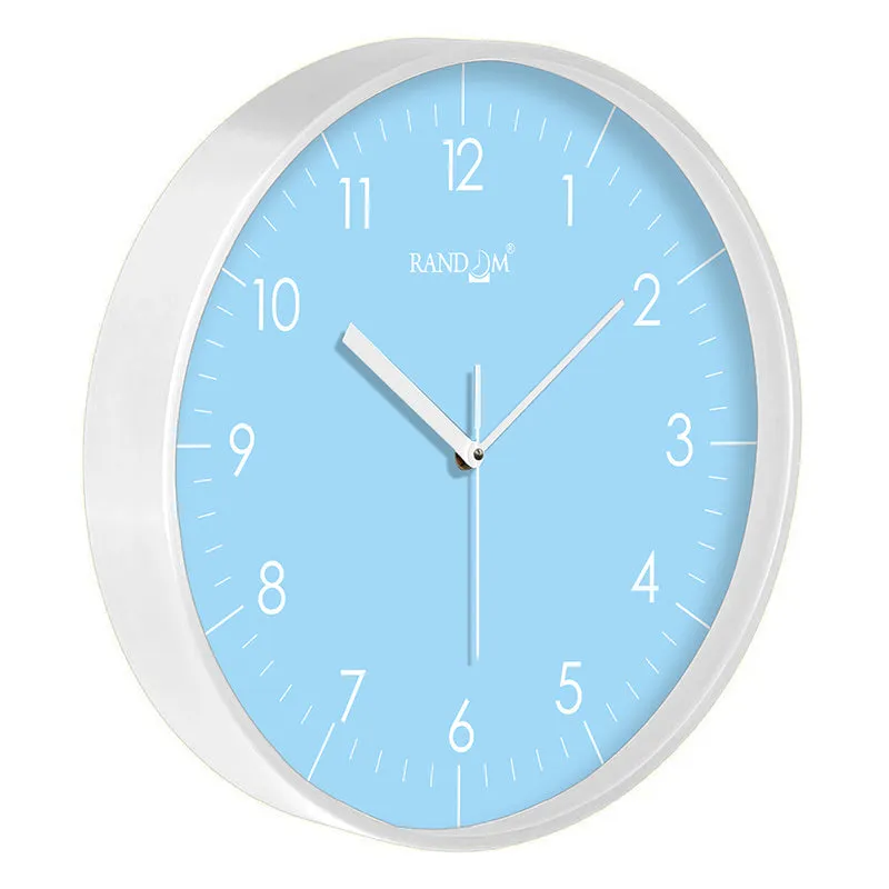 Benot Silver Analog Wall Clock - Baby Blue - 4