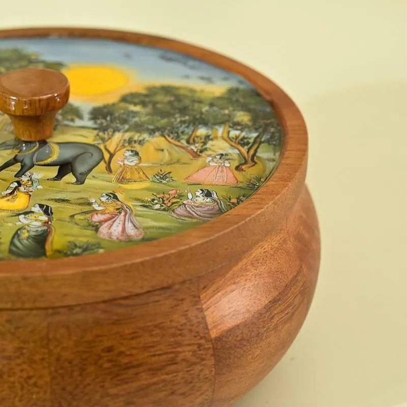 Chitrakriti Handcrafted Mango Wood Masala Box media 5