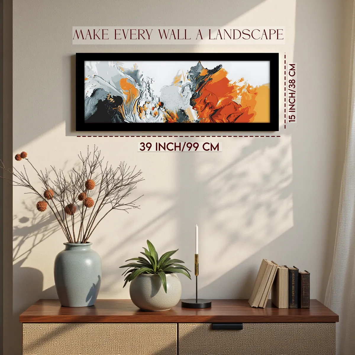 Aestrel Abstract Wall Art With Frame media 2
