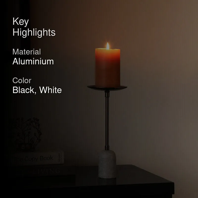 Advano Marble Candle Holder (Black) - Large media 2