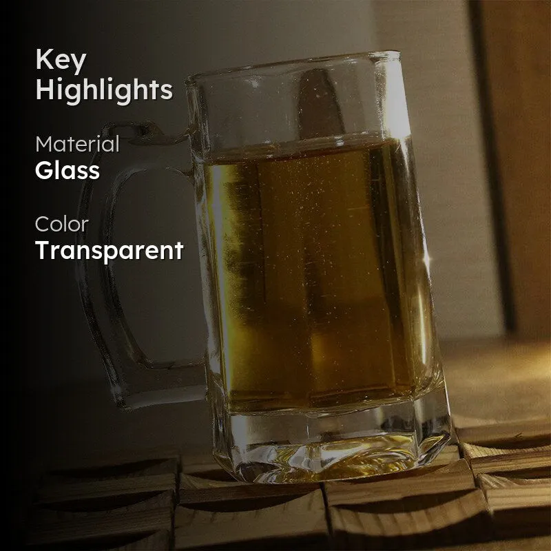 Uniqo Beer Mug (400 ML) - Set Of Two media 2