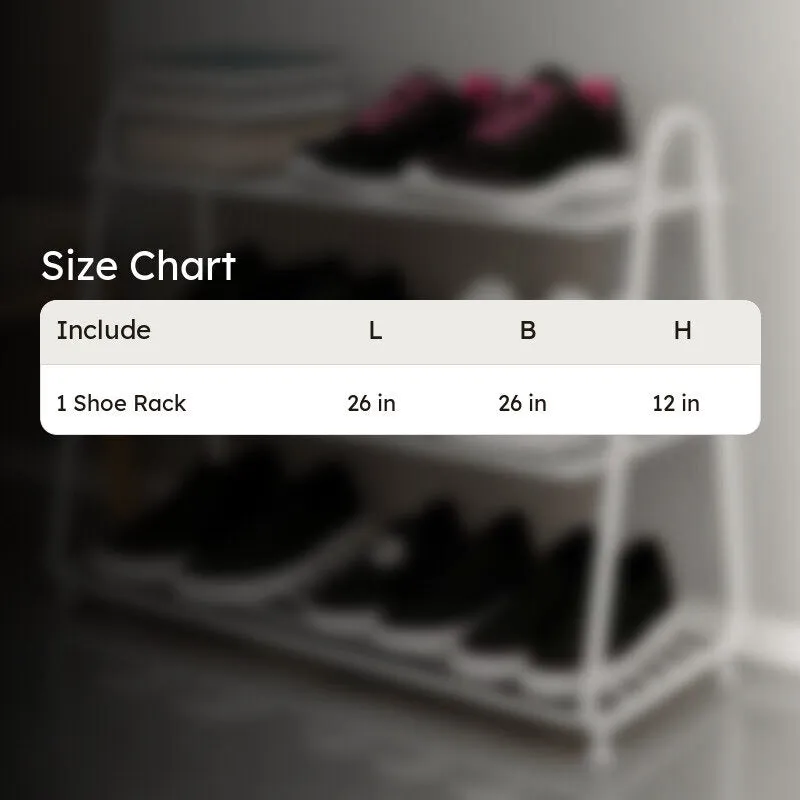 Shoehive 3-tier Metal Shoe Rack - White media 6