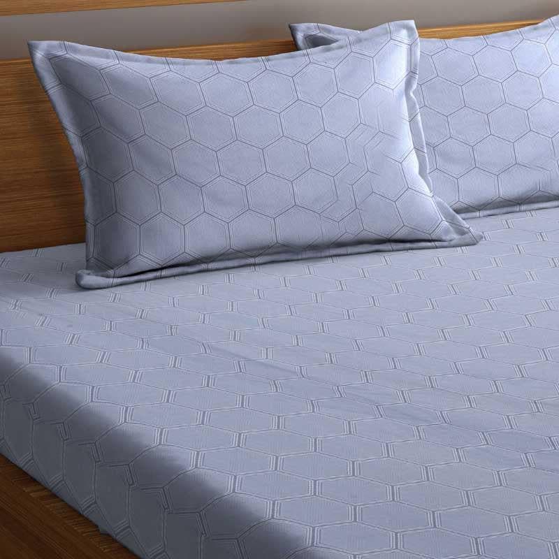Pauline Printed Microfiber Bedsheet (Grey) - 130 GSM media 5