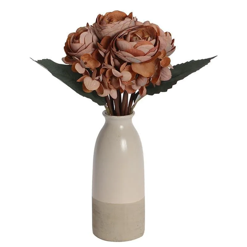 Faux Peonia Floral Bunch - Pink media 3