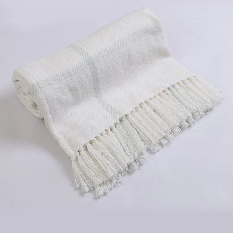 Nordic Nights Knitted Cotton Throw - White media 4