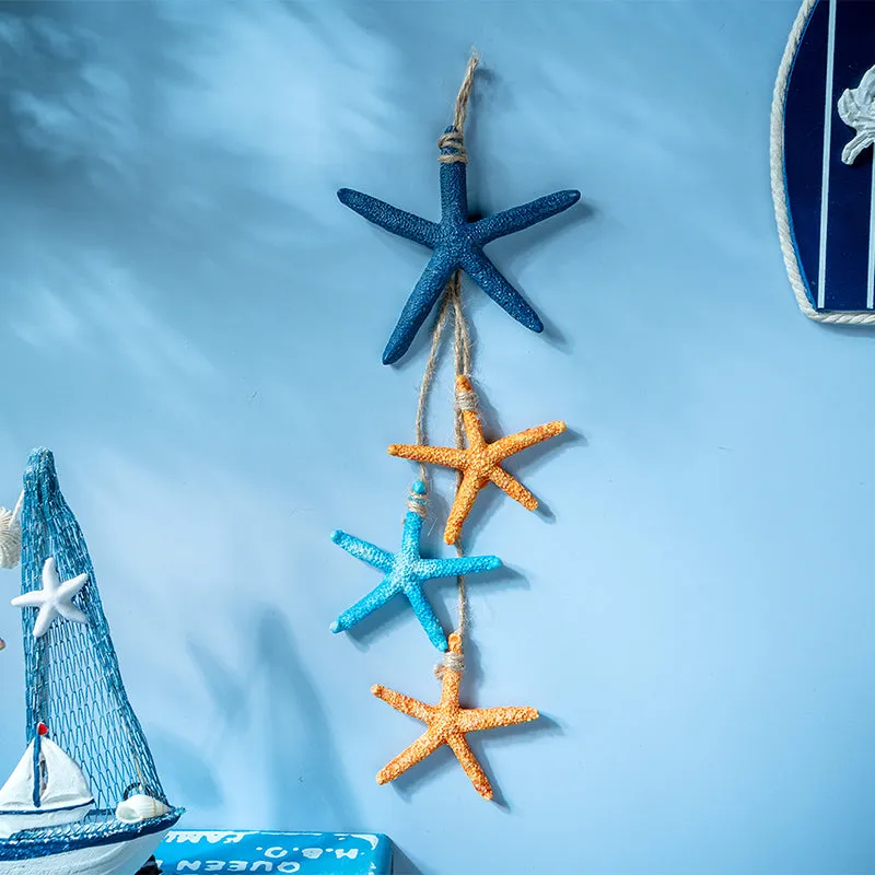 Starfish String Wooden Wall Accent (Dark Blue) - Set Of Two media 3